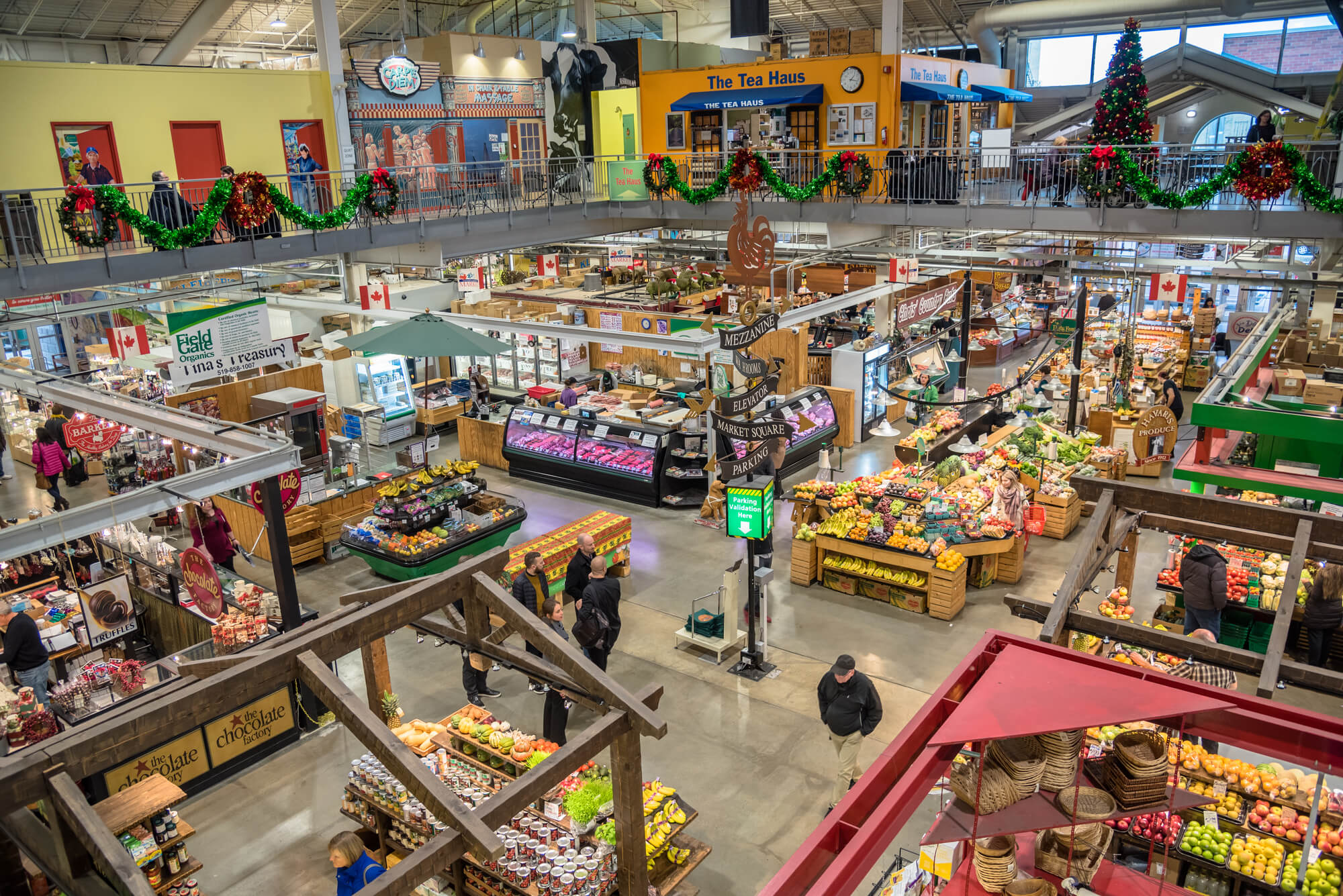 London, ON, Canada - November 13, 2017: interior of the Historic Covent Garden Market. Established in 1845, Covent Garden Market is one of London Ontario’s most treasured cultural landmarks.